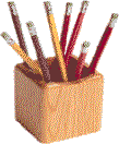 Pencil Holder with Pencils